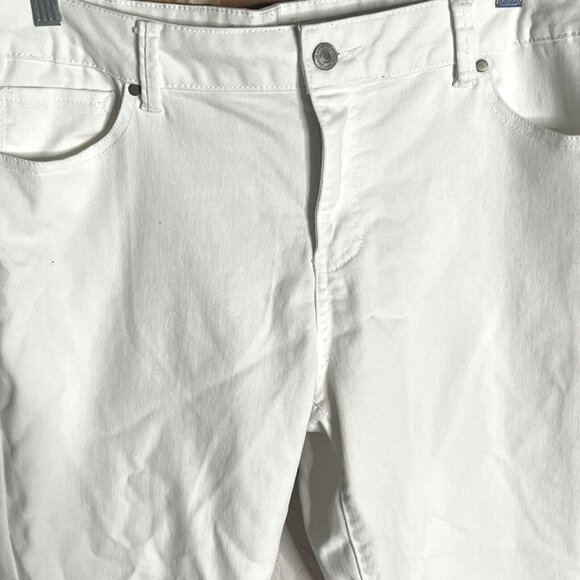 Artisan NY Womens White Cotton Lace-Up Capri Pants Size 14 - Picture 2 of 10